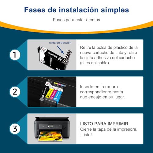 Thumbnail 6 de Palmtree Sustitutivo para 604XL: Cartuchos de tinta compatibles para Epson XP-2200, XP-3200/3205, XP-4200/4205 y WorkForce WF-Serie