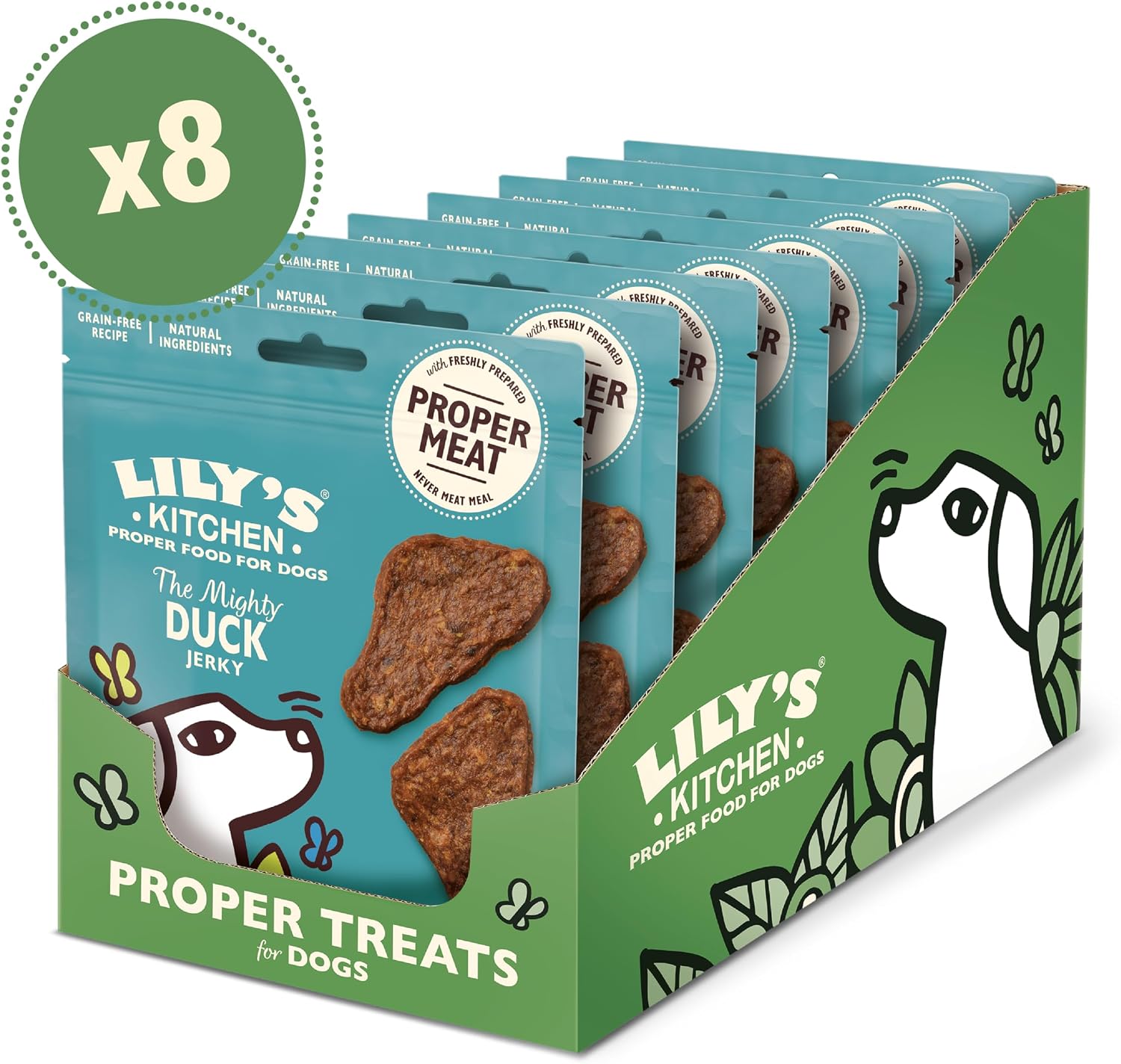 Detalle de Lily’s Kitchen Mini-Trockenfleisch 8×70 g für Hunde 🍖