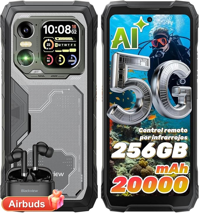 Detalle de Blackview Xplore 1 5G Rugerizado 📱 36GB+256GB/2TB, 20000mAh, Pantalla 6.78" FHD+
