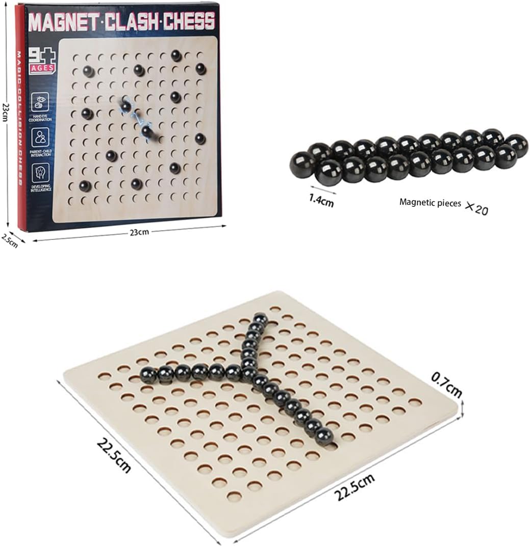 Detalle de ZUNIPLEX Gioco degli scacchi magnetico: scacchiera magnetica portatile per viaggiare