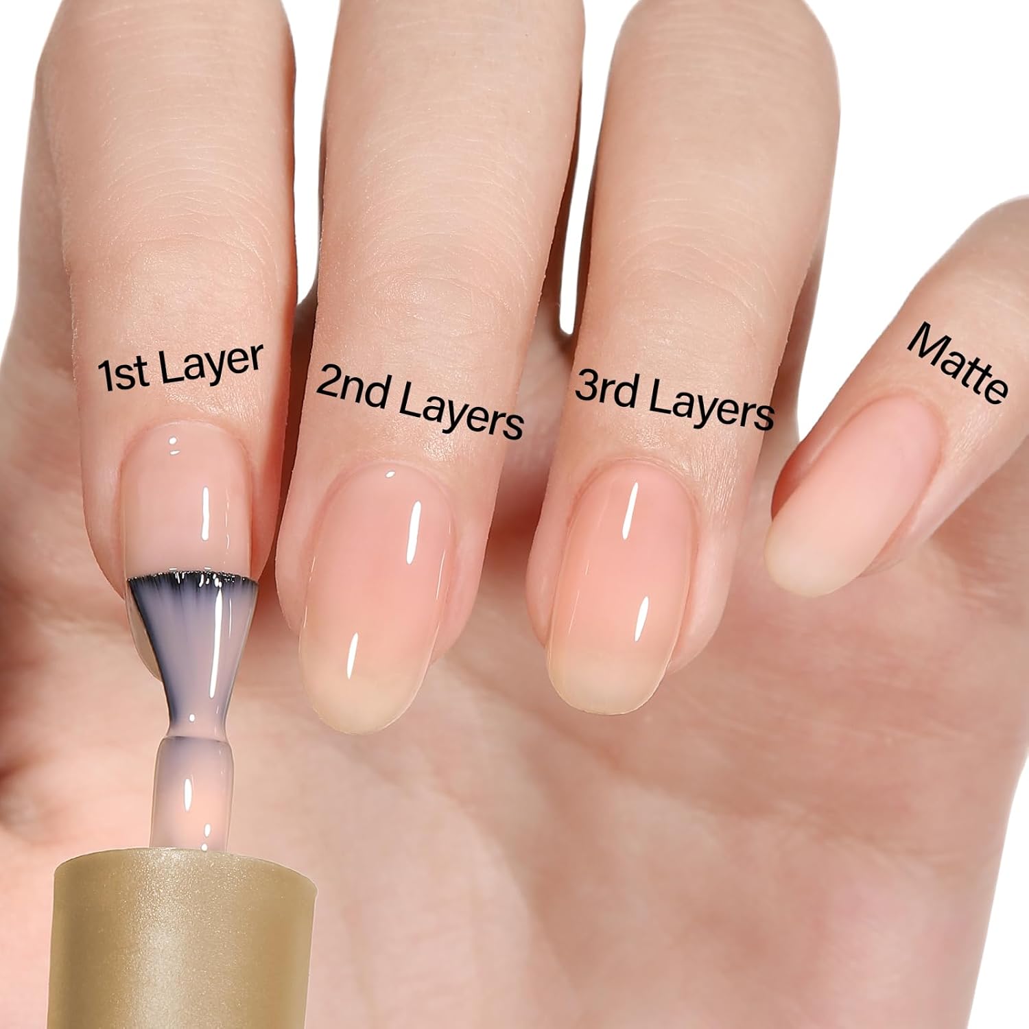 Thumbnail 3 de TOMICCA UV-Nagellack in Nude-Farben (8 ml) als Gel-Lacquer für UV/LED – Soak-off Maniküre