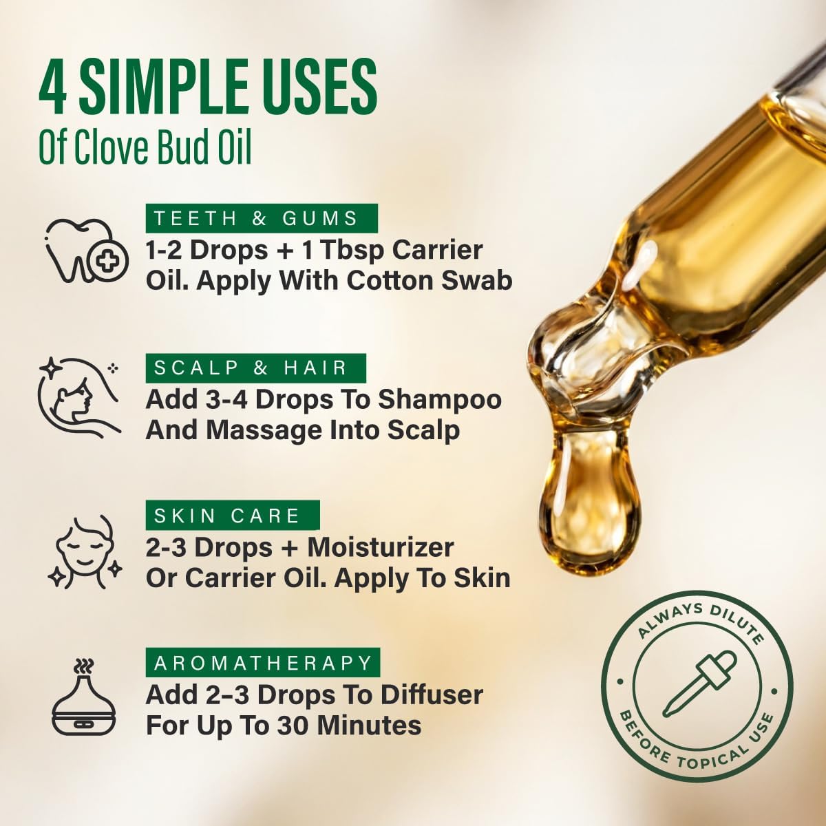 Detalle 2 de KUKKA Clove Essential Oil 4 Fl Oz