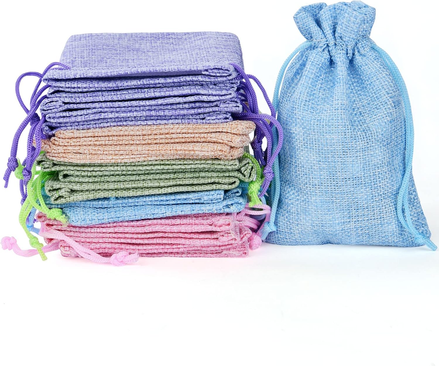 Thumbnail 1 de Aucuu 25pcs Sac en coton réutilisable 10x15cm