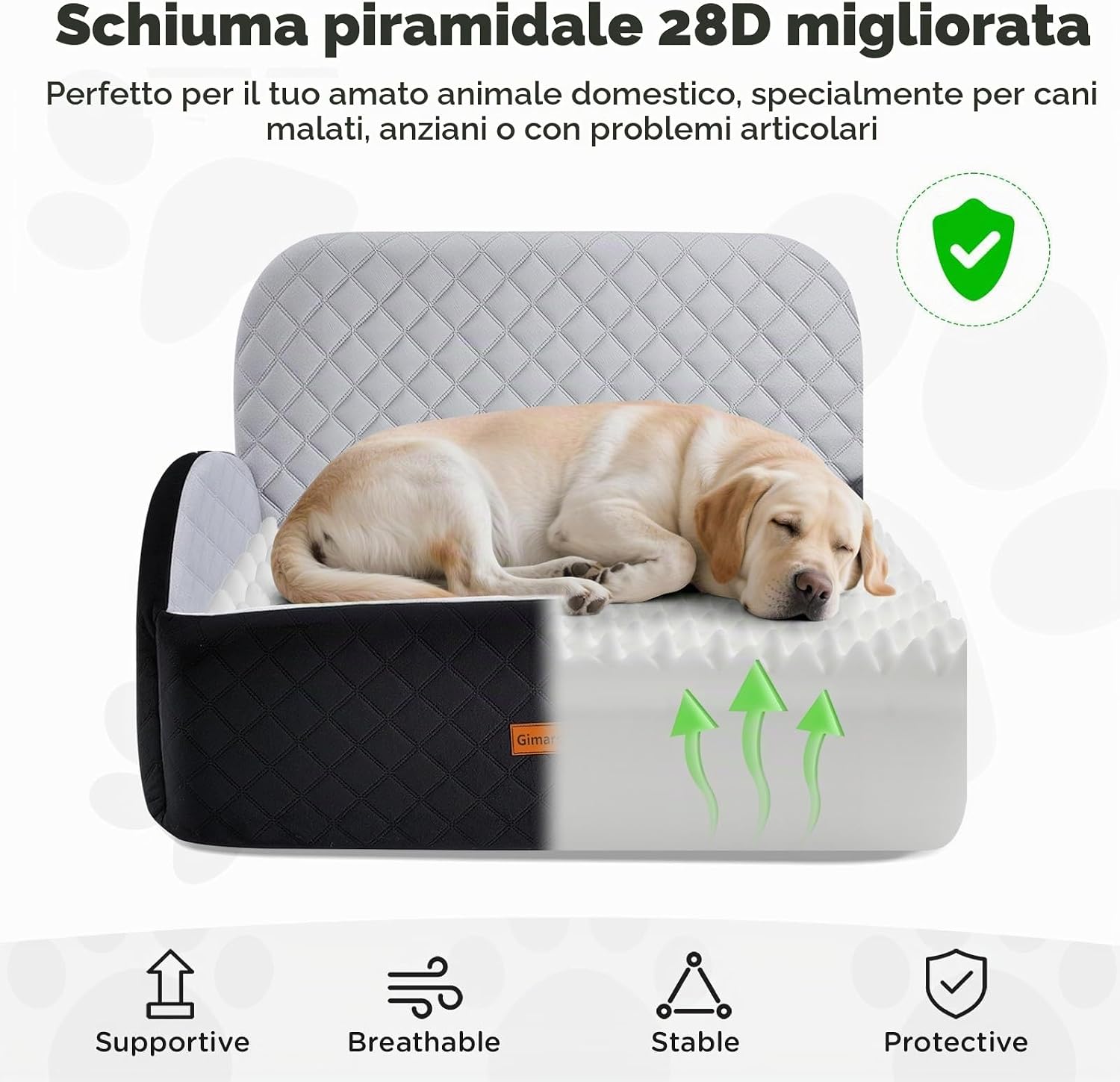 Thumbnail 5 de Gimars Reversibile Seggiolino Auto per Cani 13 cm