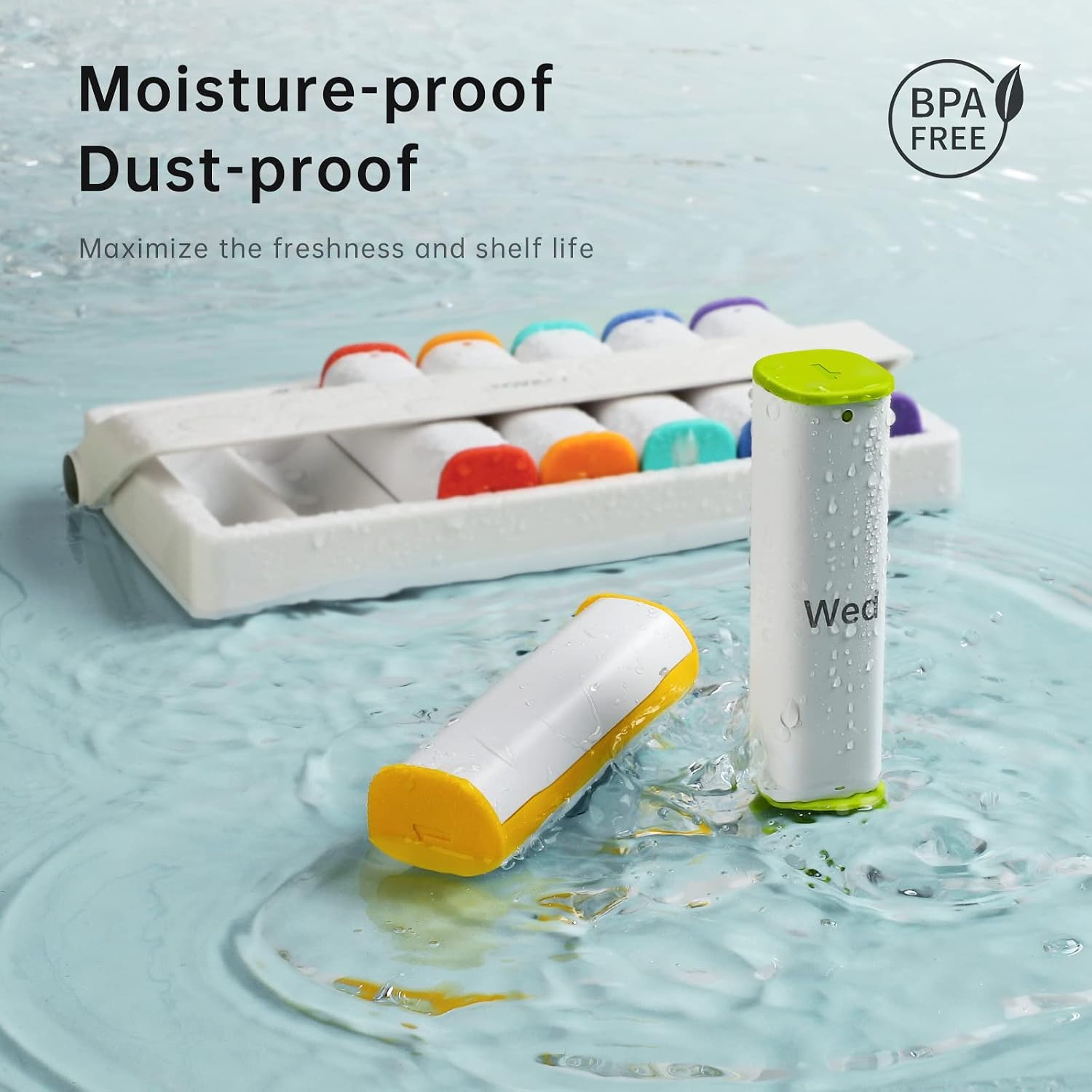 Thumbnail 4 de KOVIUU Weekly Pill Organizer, 7-Day AM/PM, 14 Compartments, Rotating Handle