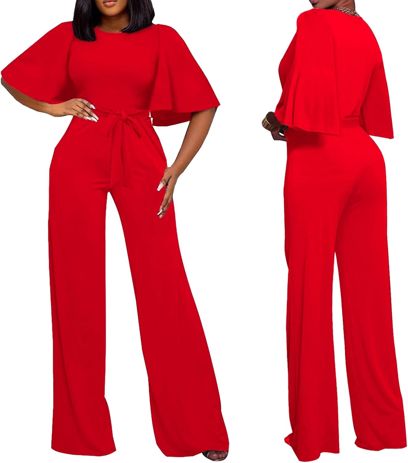 Thumbnail 2 de BessCops Loose Belted Wide-Leg Jumpsuit