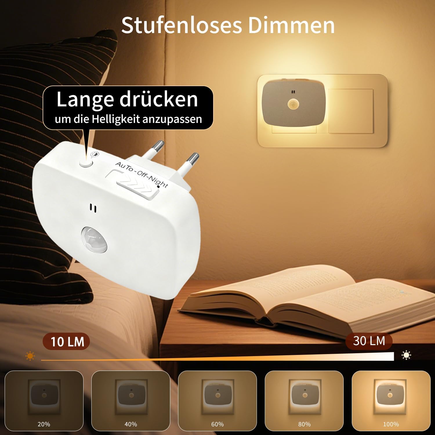 Thumbnail 5 de YzzYzz LED Nachtlicht Steckdose 2 Stück