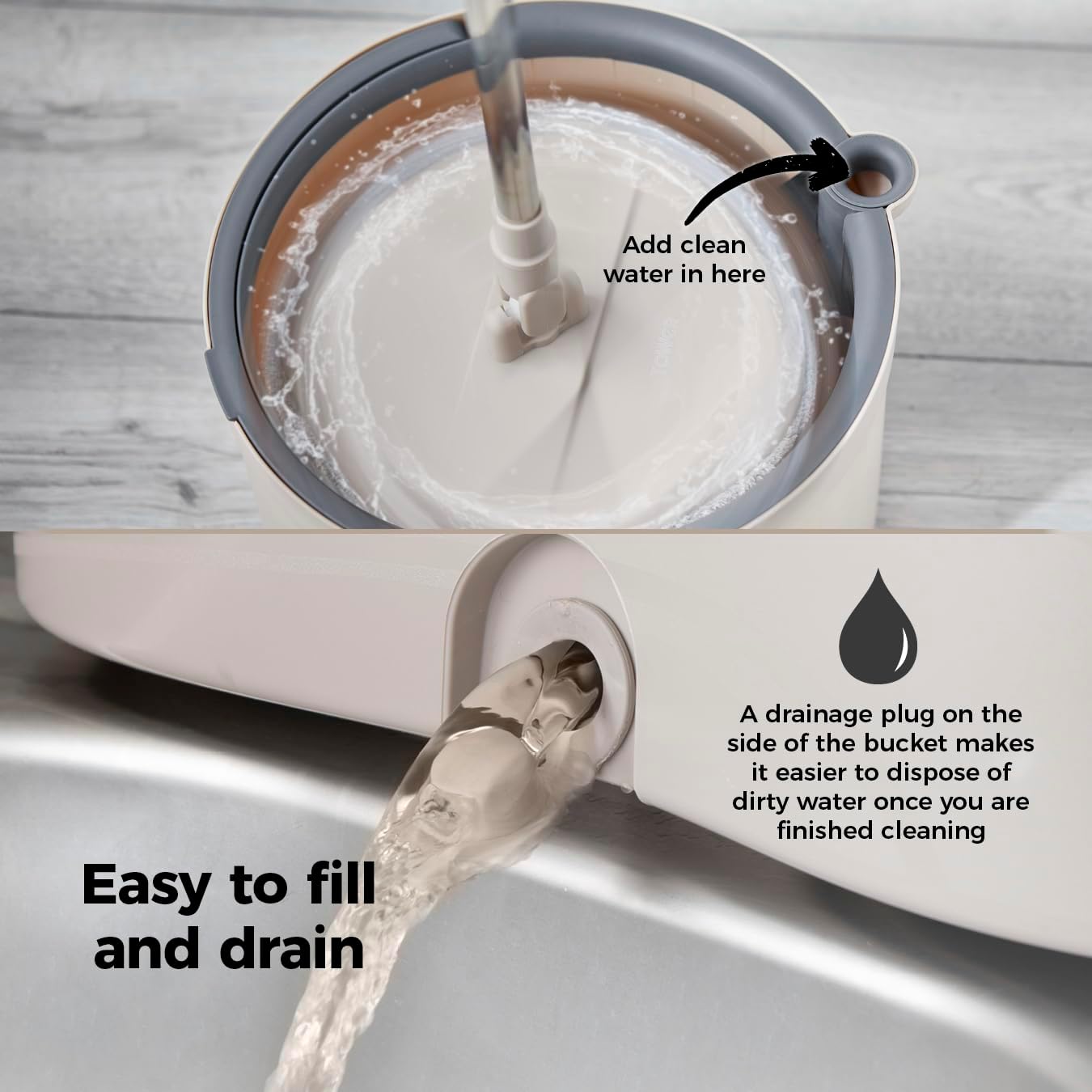 Thumbnail 4 de Tower Duo Compact Spin Mop & Bucket