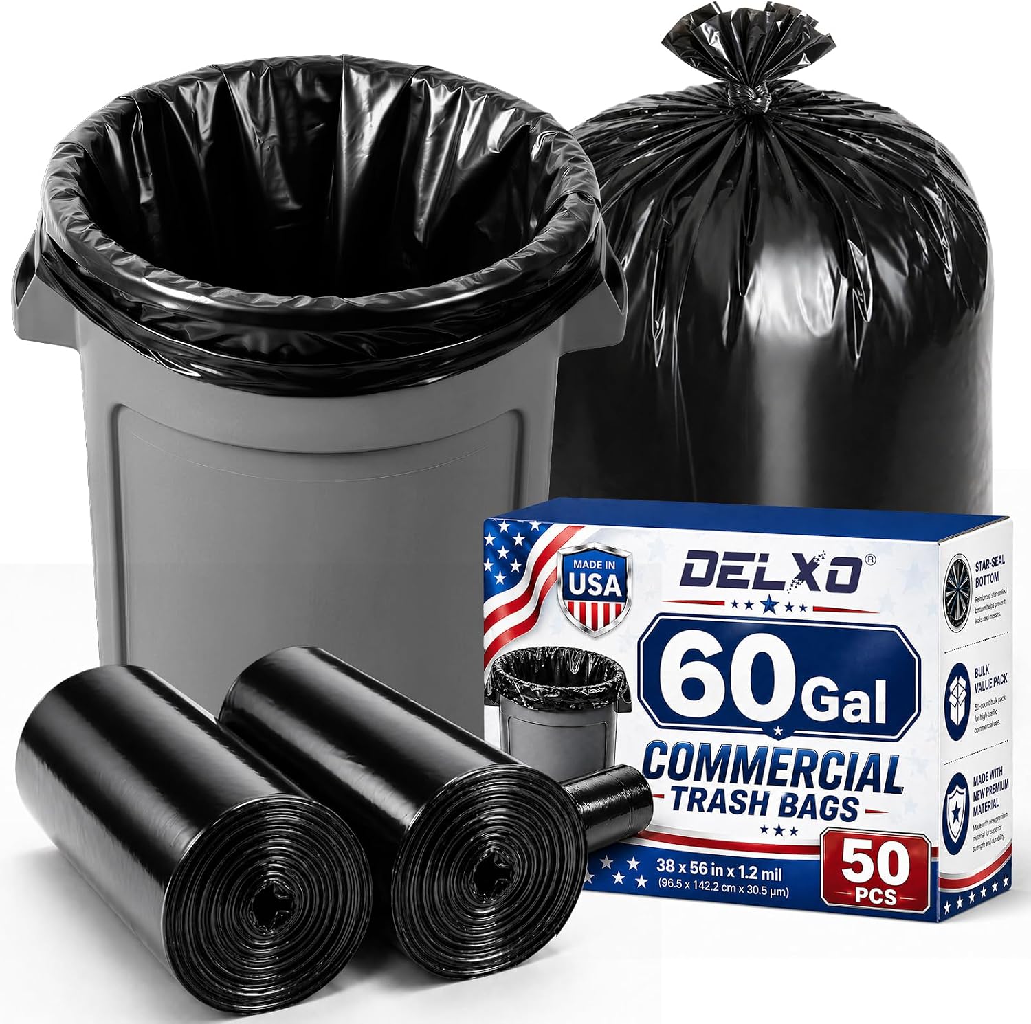 Detalle de Delxo Trash Bags 1.2 Mil