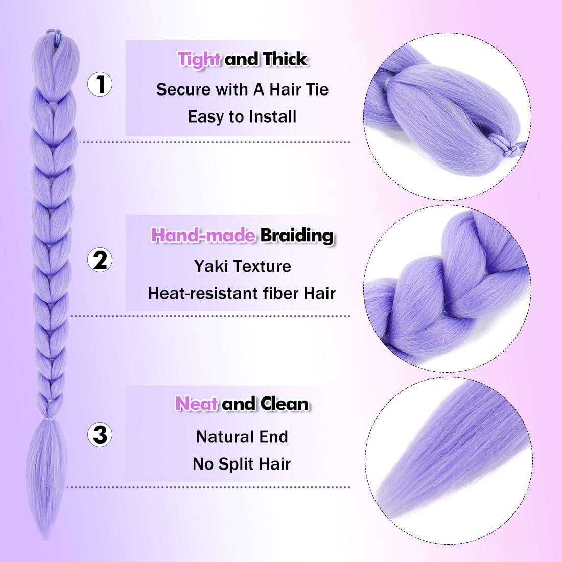 Detalle de Getgal Braided Ponytail 28-Inch