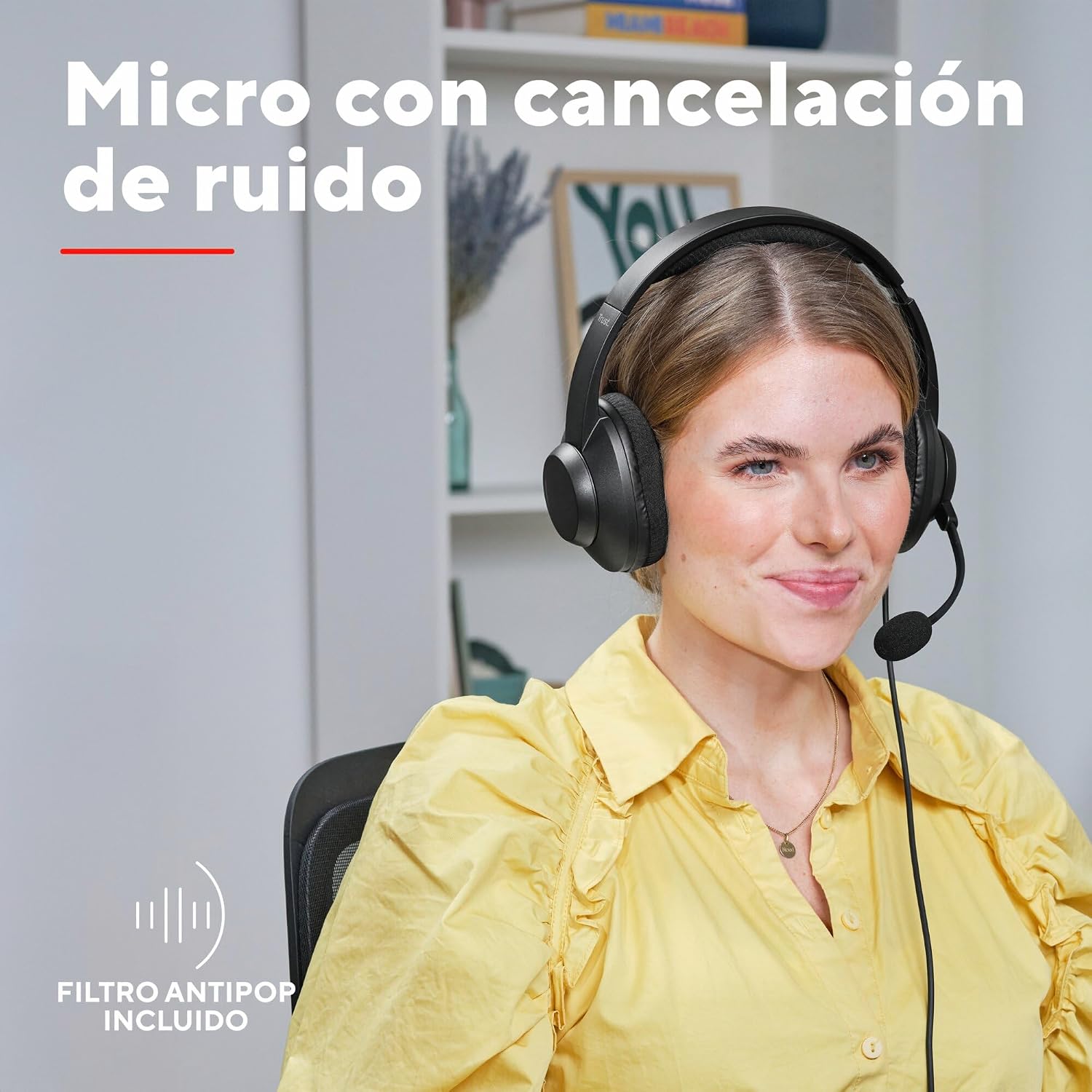 Detalle de Trust Ayda MAX Auriculares USB-C con Cancelación de Ruido