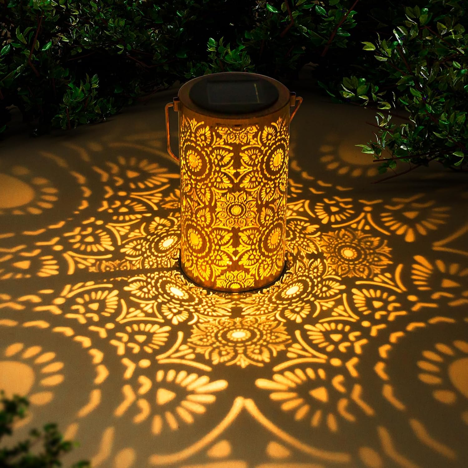 Detalle de Sunflower solar lanterns 7.1 inch hanging