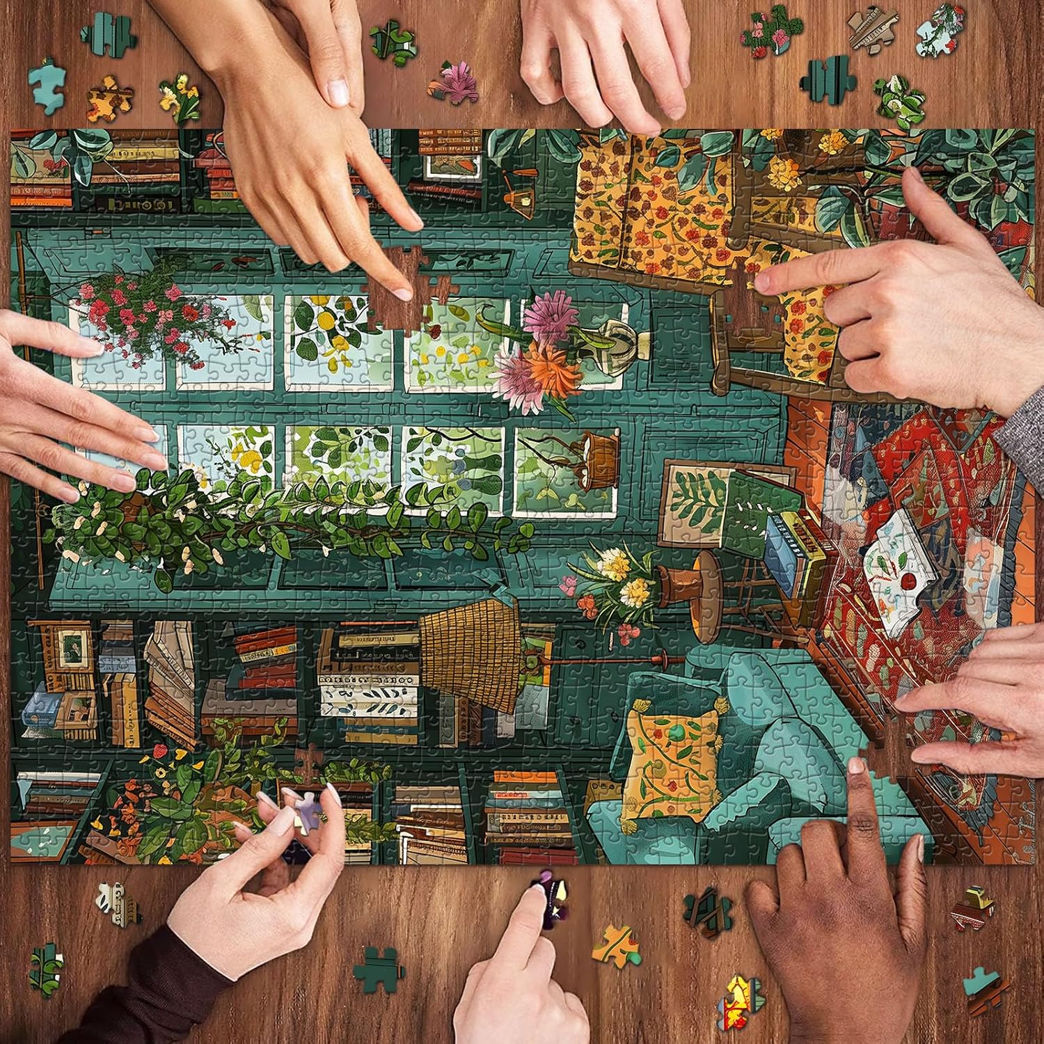 Detalle 2 de TangComplete 1000-Piece Jigsaw Puzzle for Adults (70 x 50 cm) – Cozy Study