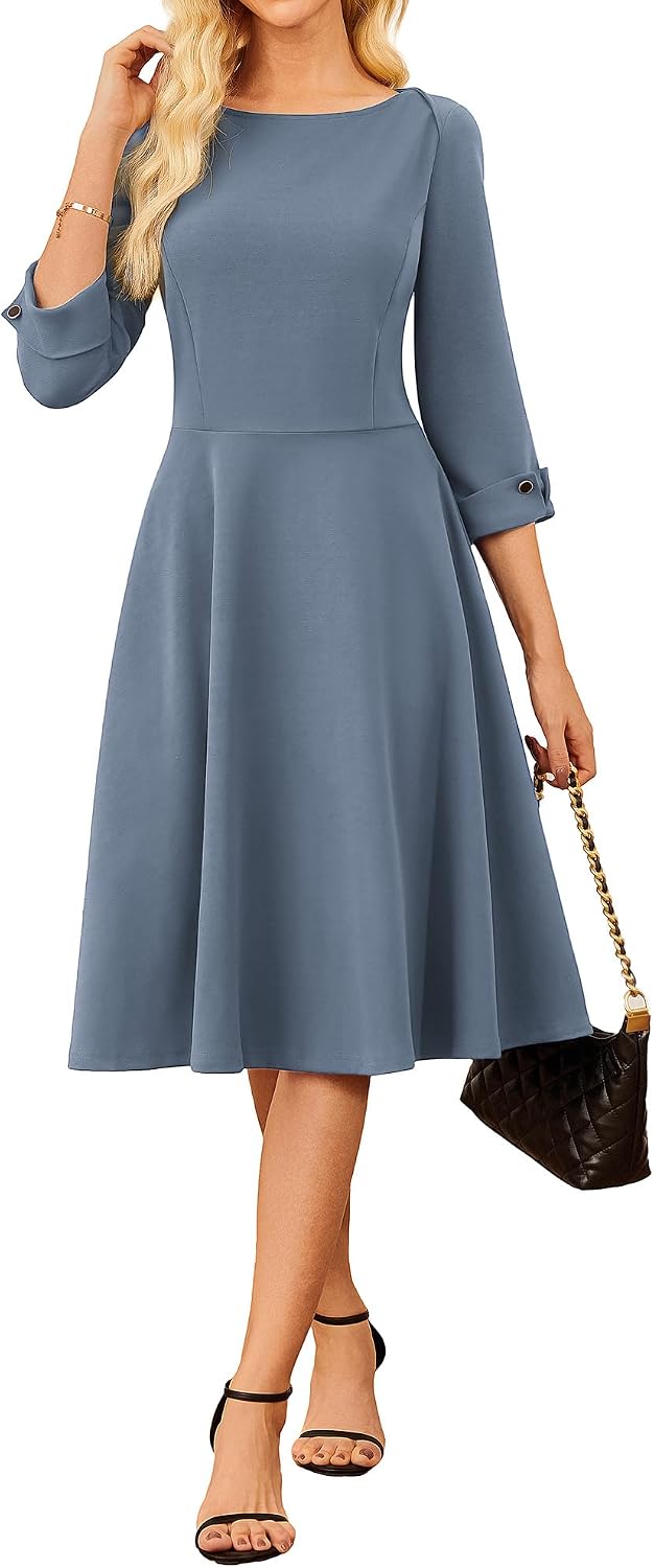 Detalle 2 de GRACE KARIN 2025 Fit and Flare Midi dress