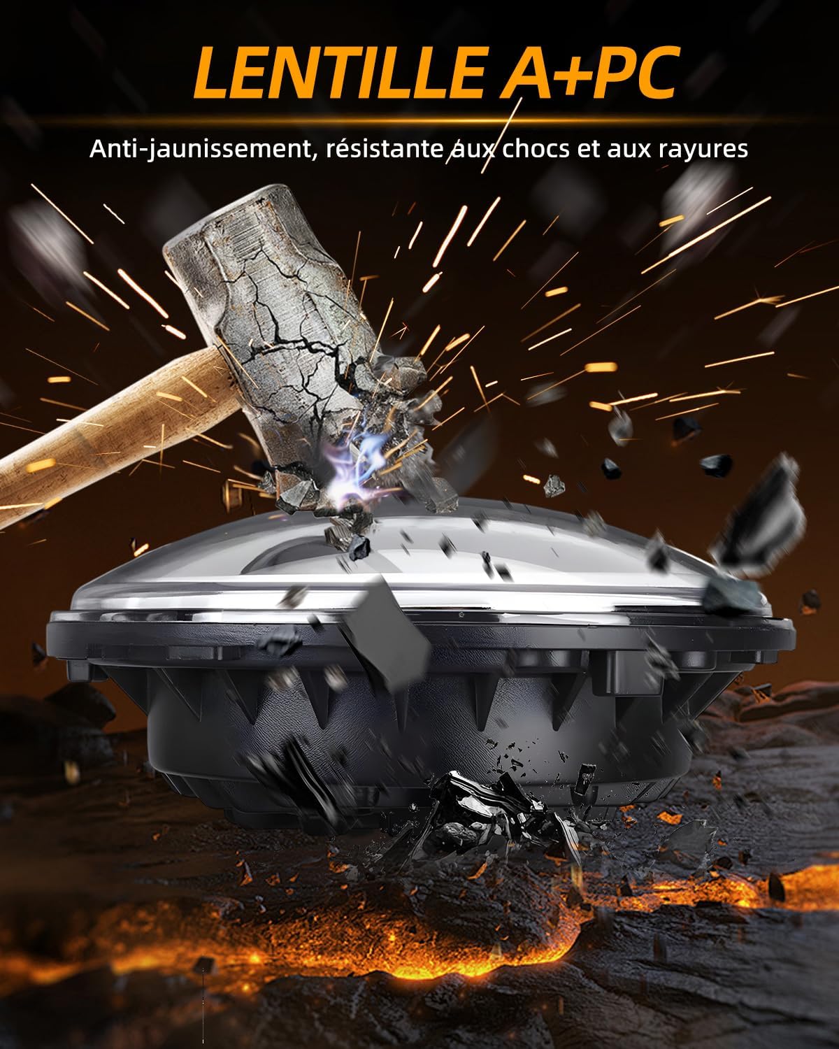 Thumbnail 5 de CO LIGHT 2 phares Halo 7 pouces DOT approuvés pour Jeep (2 pièces) – CO LIGHT 7pouces 2 pieces DOT Approuvé Phares Halo JK