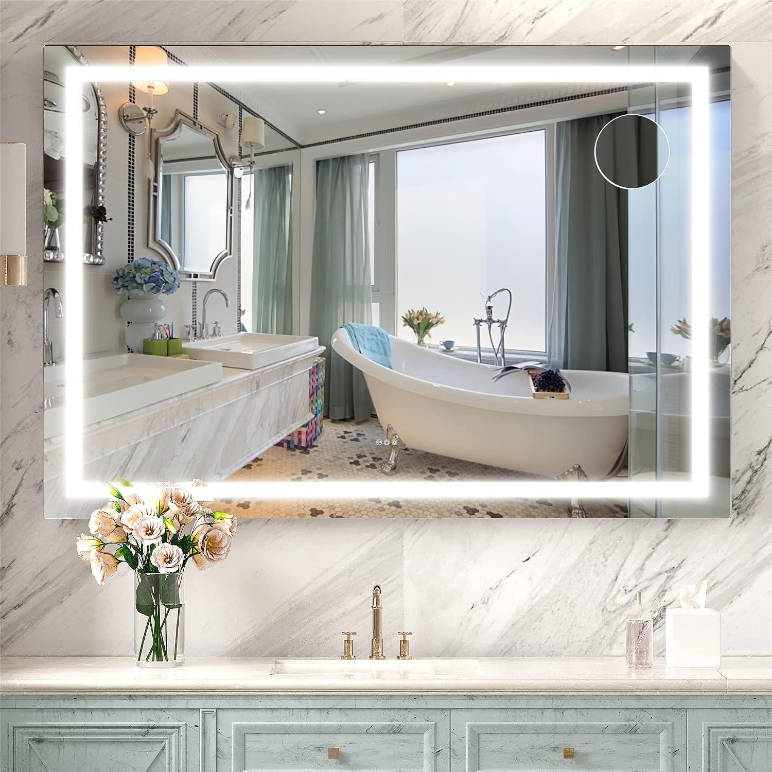 Thumbnail 6 de Hasipu Kosmetikspiegel mit Lichtern – 80 × 55 cm, LED-Beleuchtung, dimmbare Modi, Touchscreen
