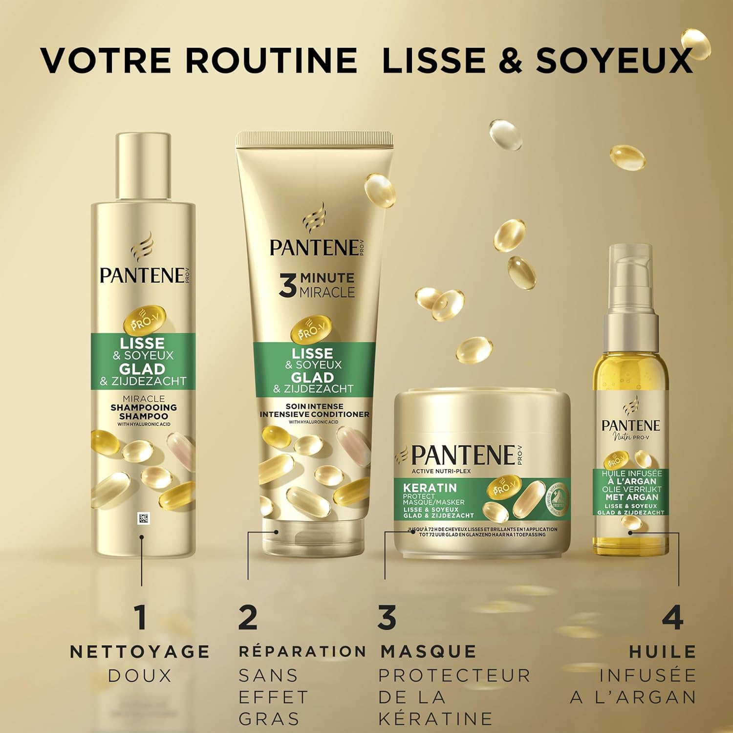 Thumbnail 5 de Pantene Pro-V Lisse & Soyeux Sérum Capillaire 45 ml – Pour Cheveux Secs et Frisottis