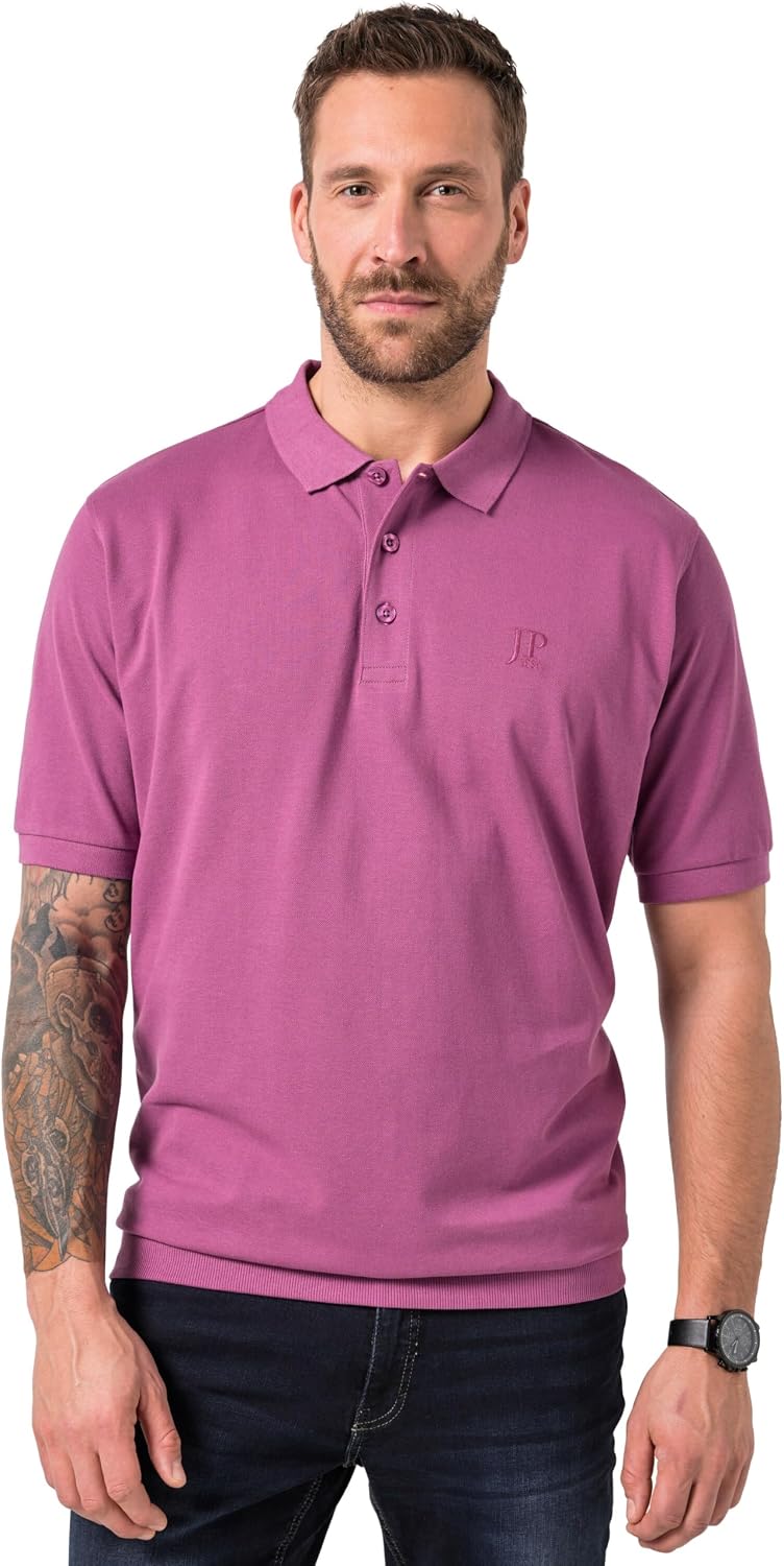 Detalle de JP 1880 Poloshirt für Herren – Bauchfit, Großgrößen von L bis 8XL, Piqué, Halbarm