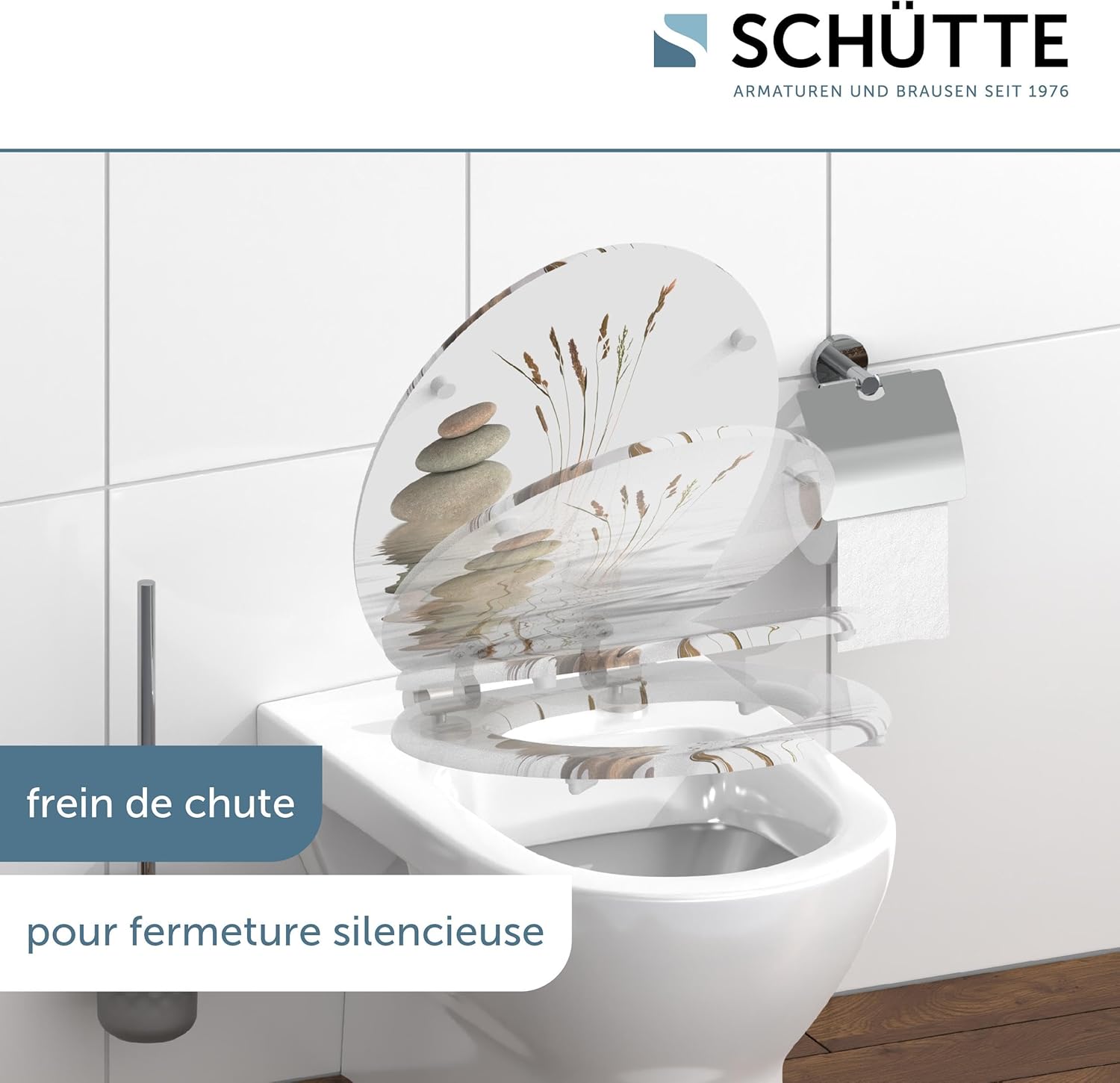 Thumbnail 3 de SCHÜTTE Abattant WC Wellness en MDF avec frein de chute – blanc, forme O, 150 kg