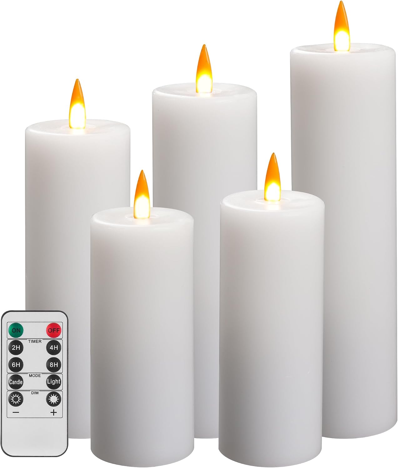 Thumbnail 5 de Da by Flameless Candles Set of 5, 5 sizes 🕯