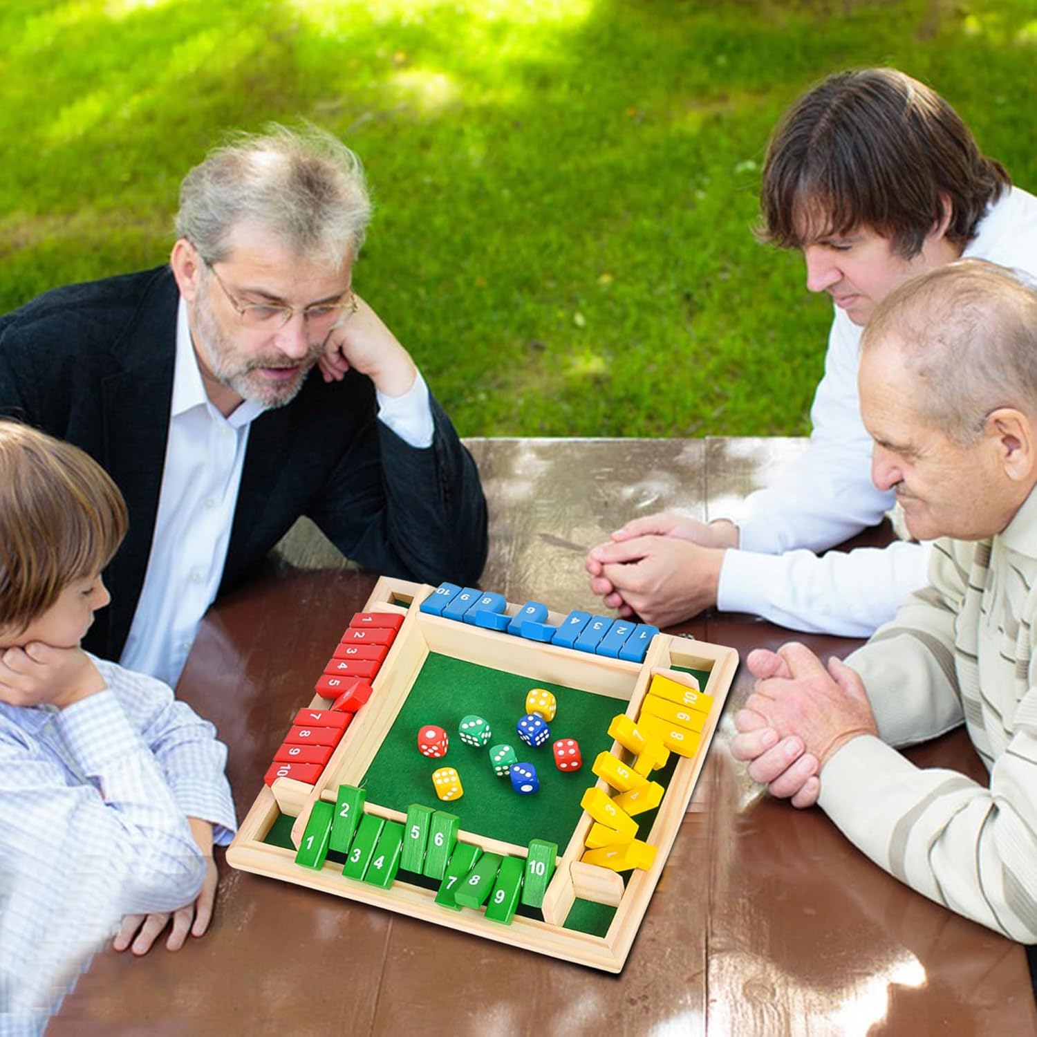 Thumbnail 6 de Shut the Box Würfelspiel für 4 Spieler
