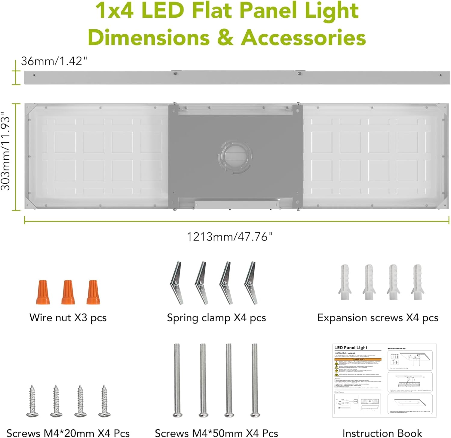 Thumbnail 6 de YXL H2501 1x4 LED Flat Panel Lights, 4-Pack, 5 CCT, Selectable Wattage
