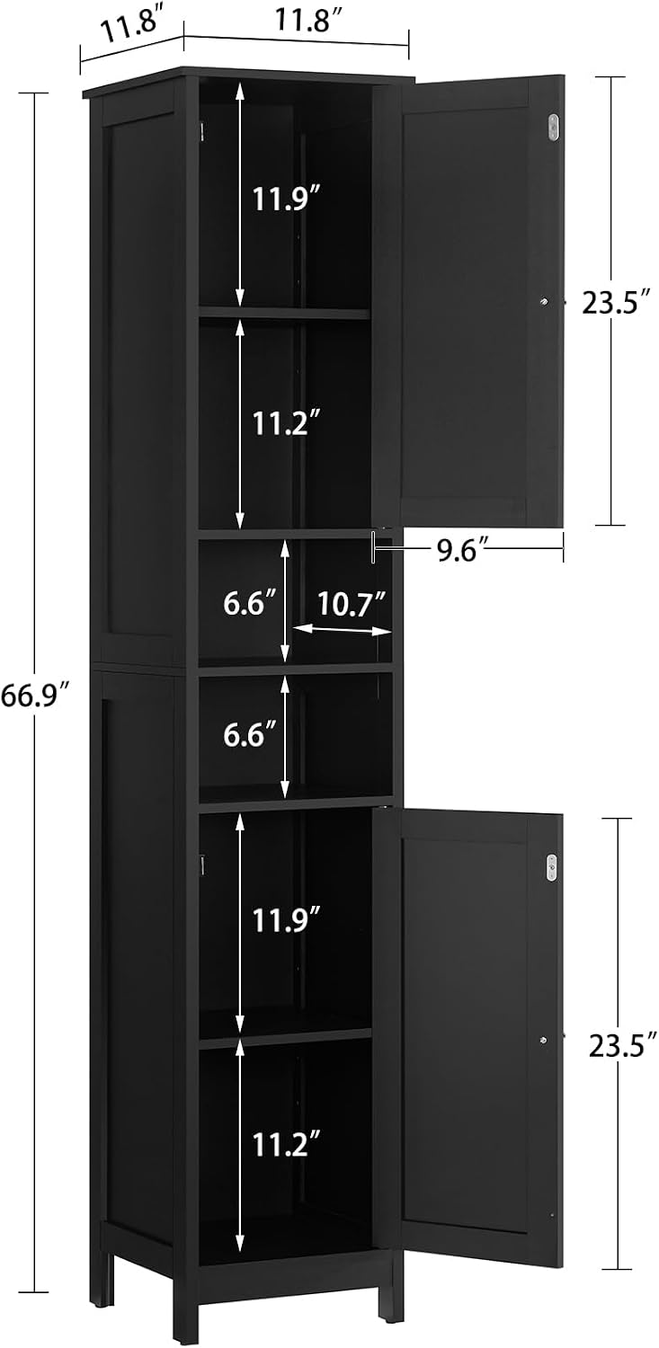Detalle de TEENFON Bathroom Storage Cabinet, 67-inch