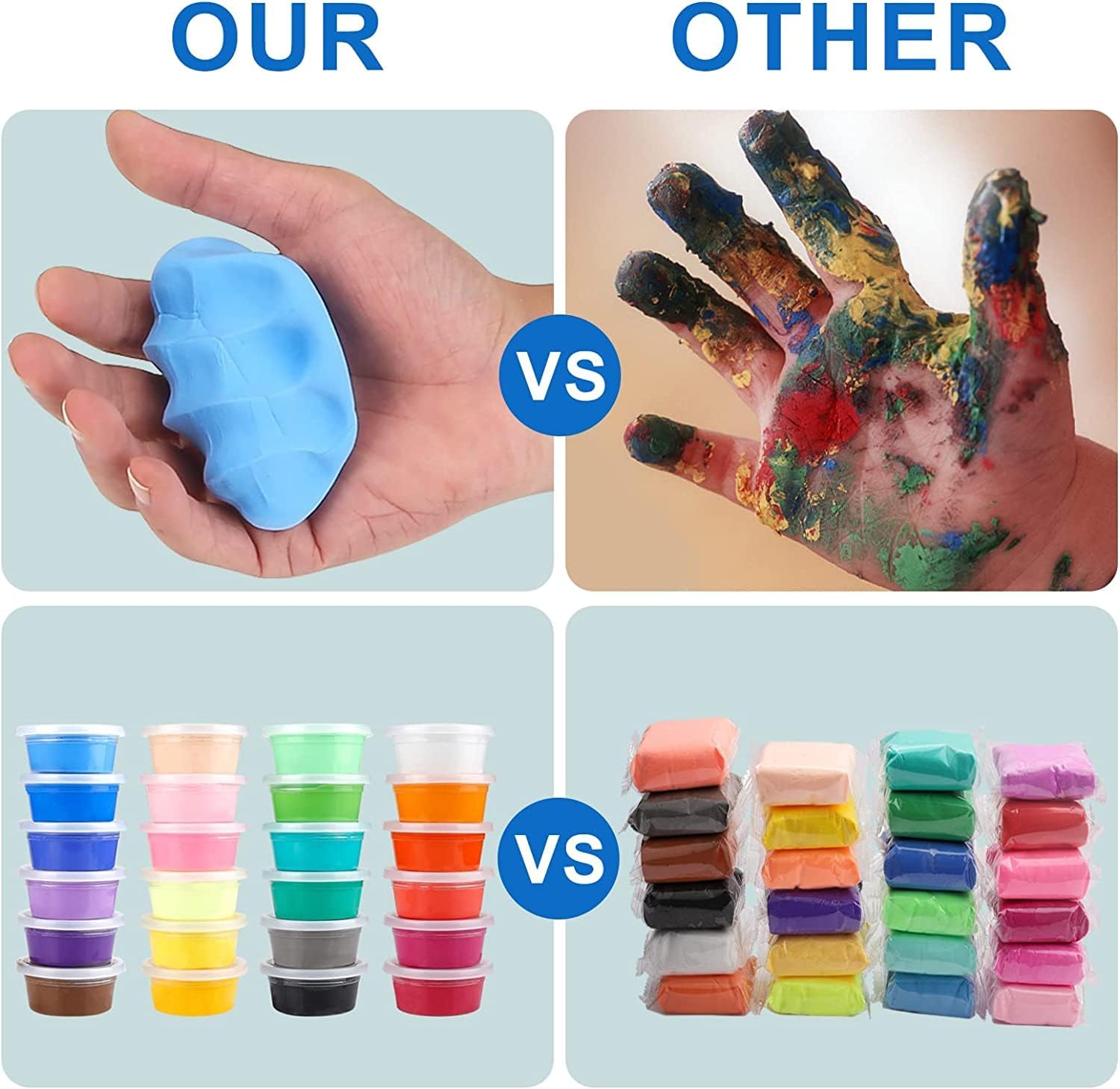 Thumbnail 5 de QMAY Air Dry Clay 24-colour modelling set 🎨