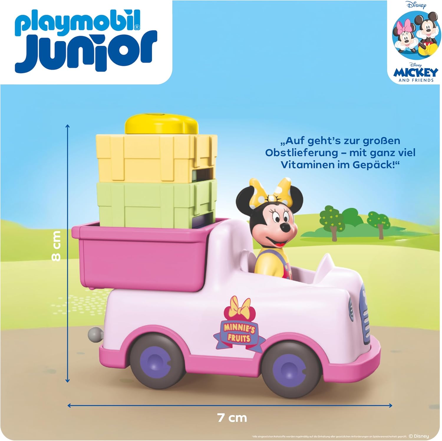 Detalle de PLAYMOBIL JUNIOR & Disney Minnie Maus Obst-Transporter (71770) – Sortierspaß für Kinder ab 1 Jahr