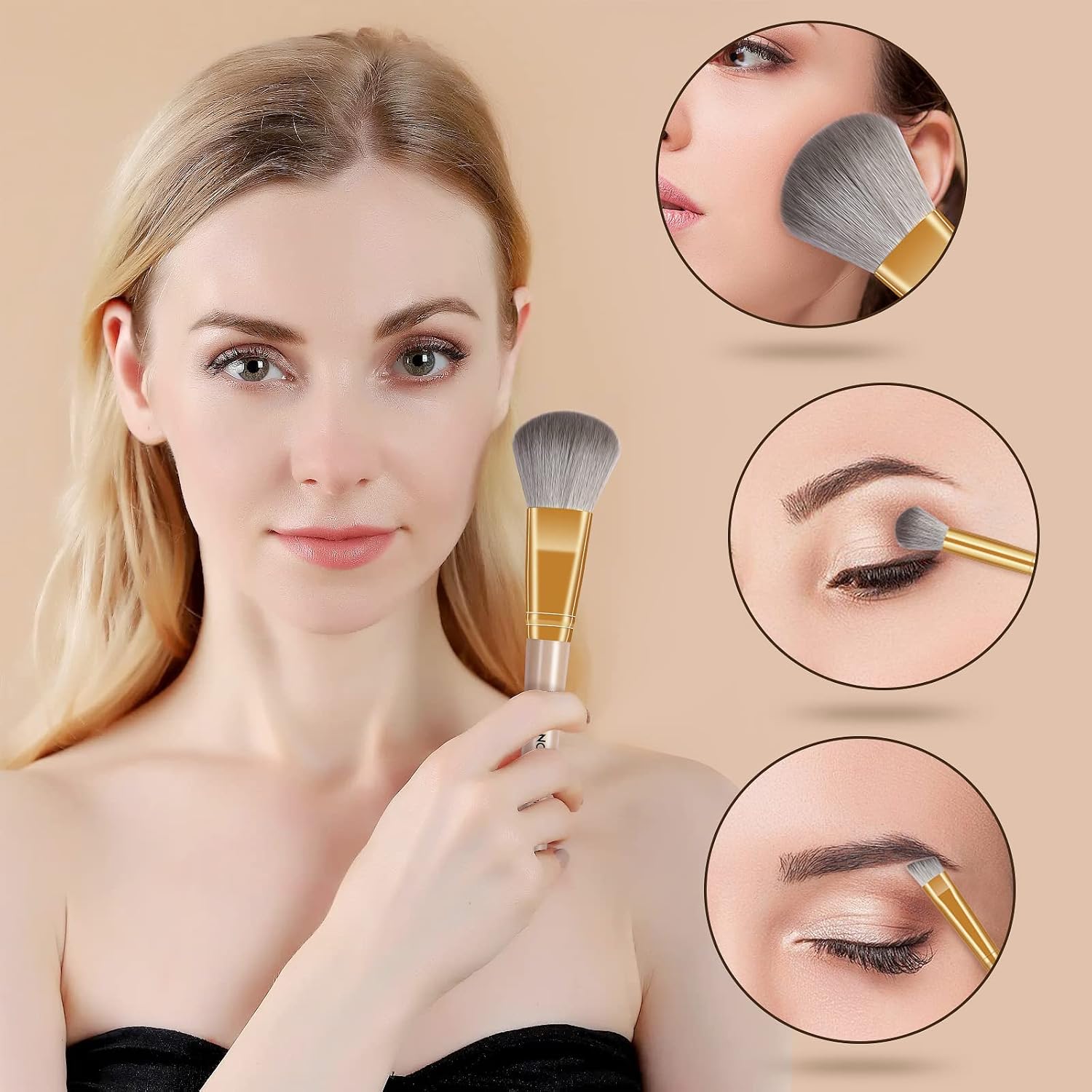 Detalle 1 de MAANGE Makeup Brush Set, 20-piece