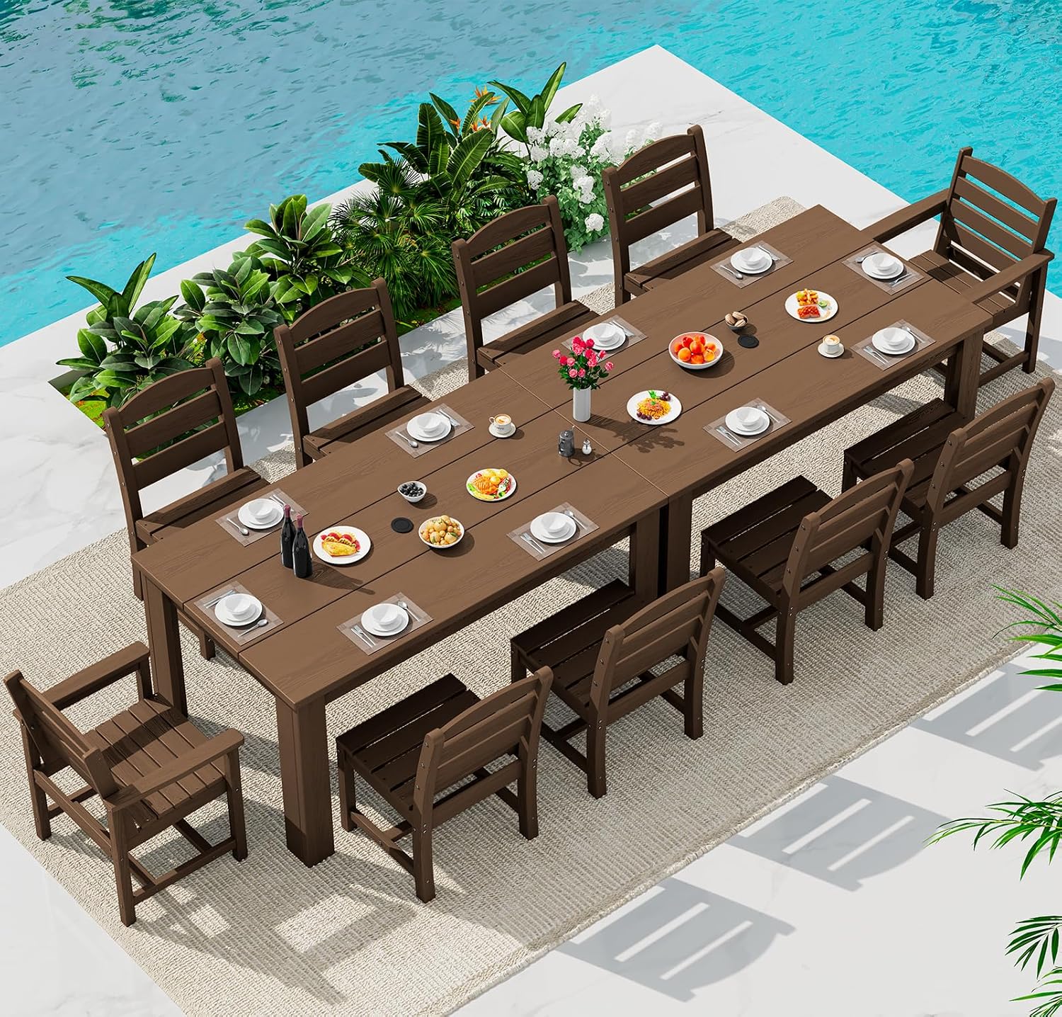 Detalle de SERWALL Patio Dining Set in HDPE