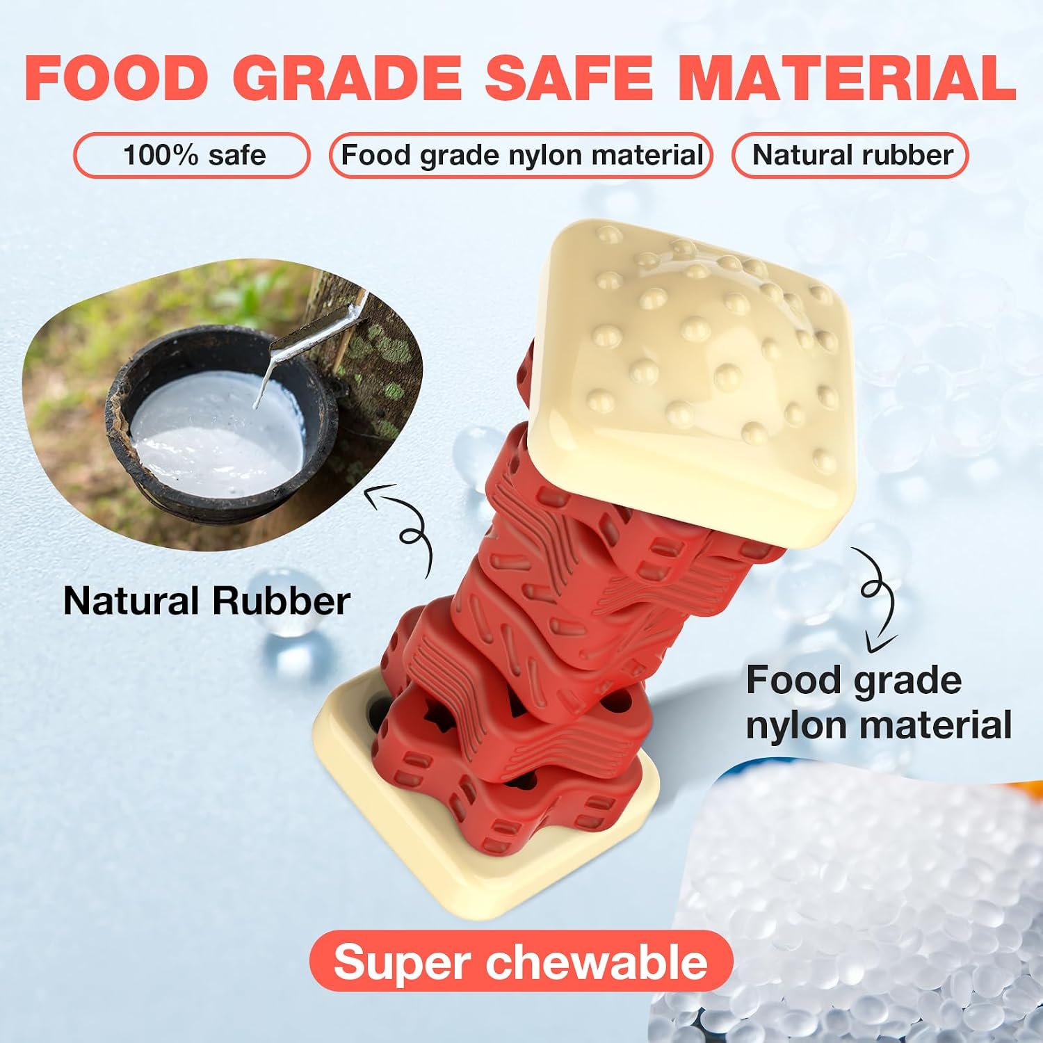 Thumbnail 3 de RUXAN Indestructible Dog Toys for Aggressive Chewers – Large/Medium Breeds (15 x 7 x 5.5 cm)