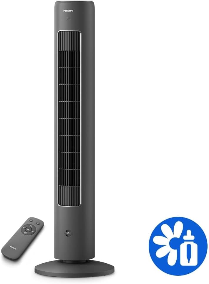 Thumbnail 6 de Philips Oszillierender Turmventilator 5000 Serie CX5535/11 – 105 cm, Fernbedienung, Timer, 3 Geschwindigkeiten, Aroma-Diffuser