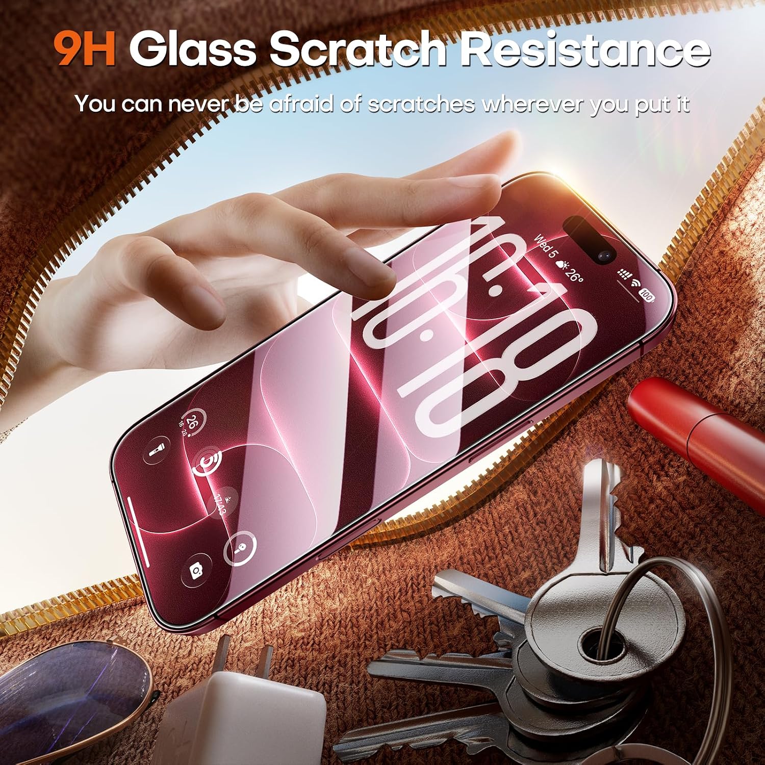 Thumbnail 4 de TOCOL iPhone 18 Pro Max Screen Protector, 9H+ Tempered Glass, 2-Pack