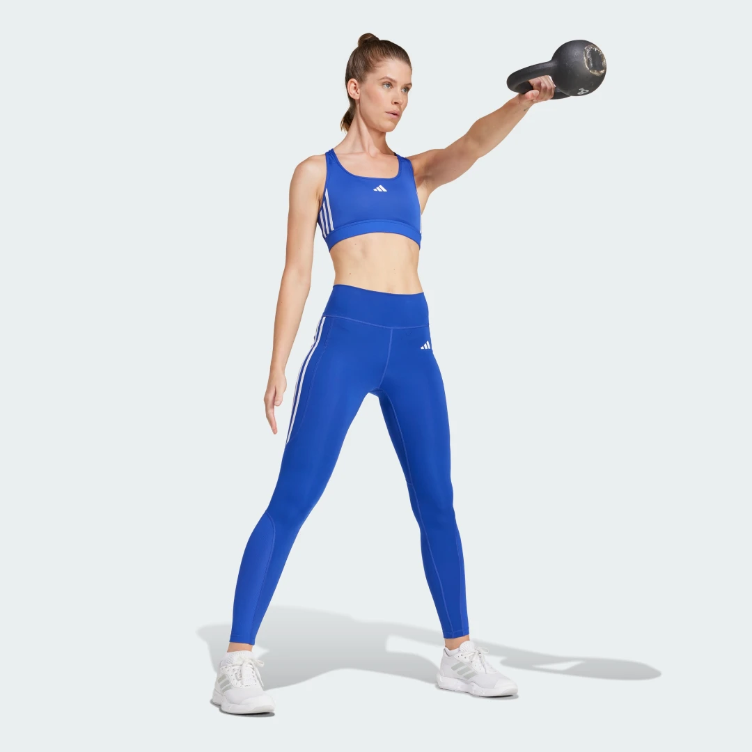 Thumbnail 2 de Mallas largas Optime Essentials Stash Pocket de Adidas – azul, para entrenar con comodidad