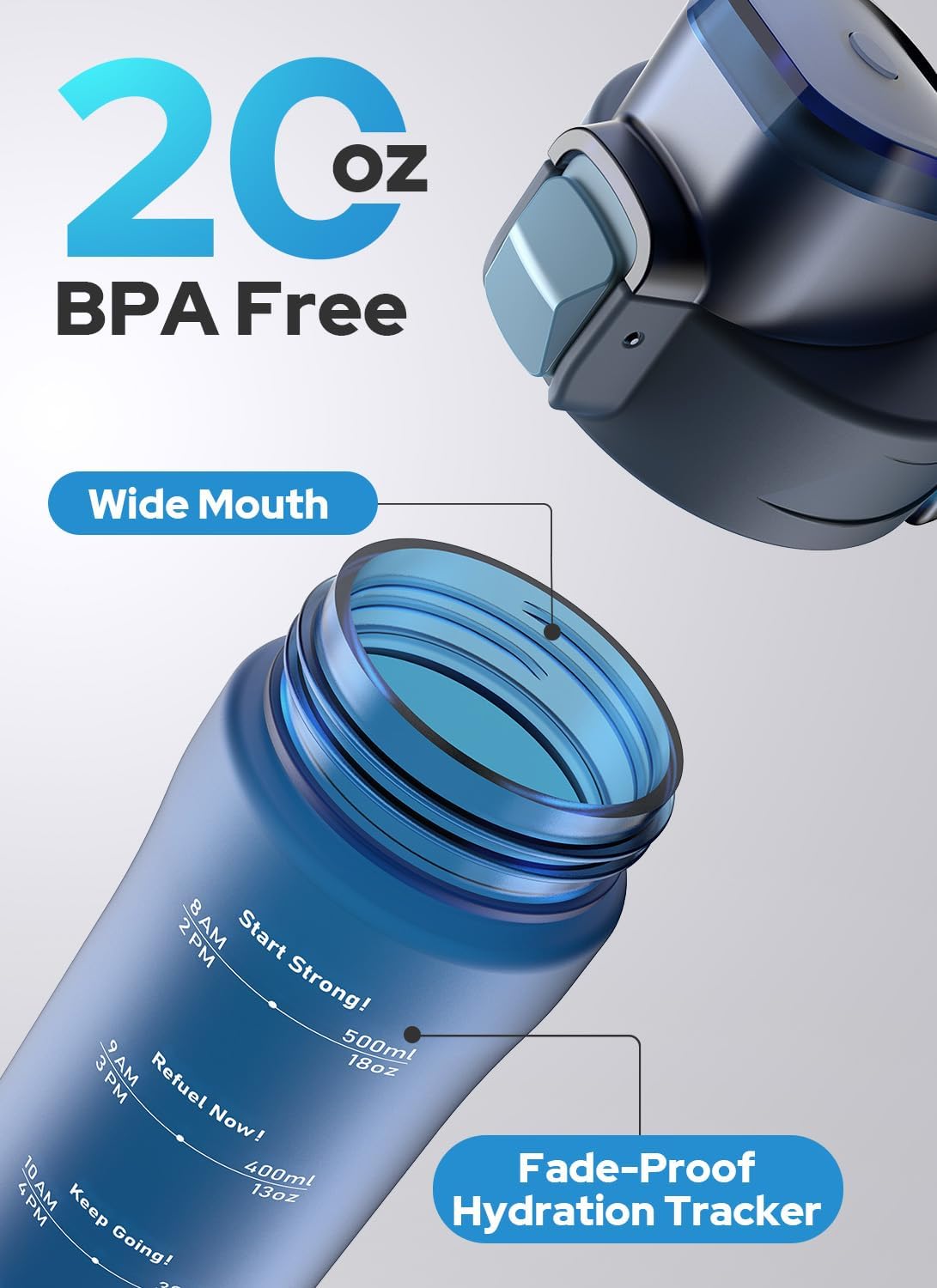 Thumbnail 6 de Opard Zip 600ml reusable water bottle