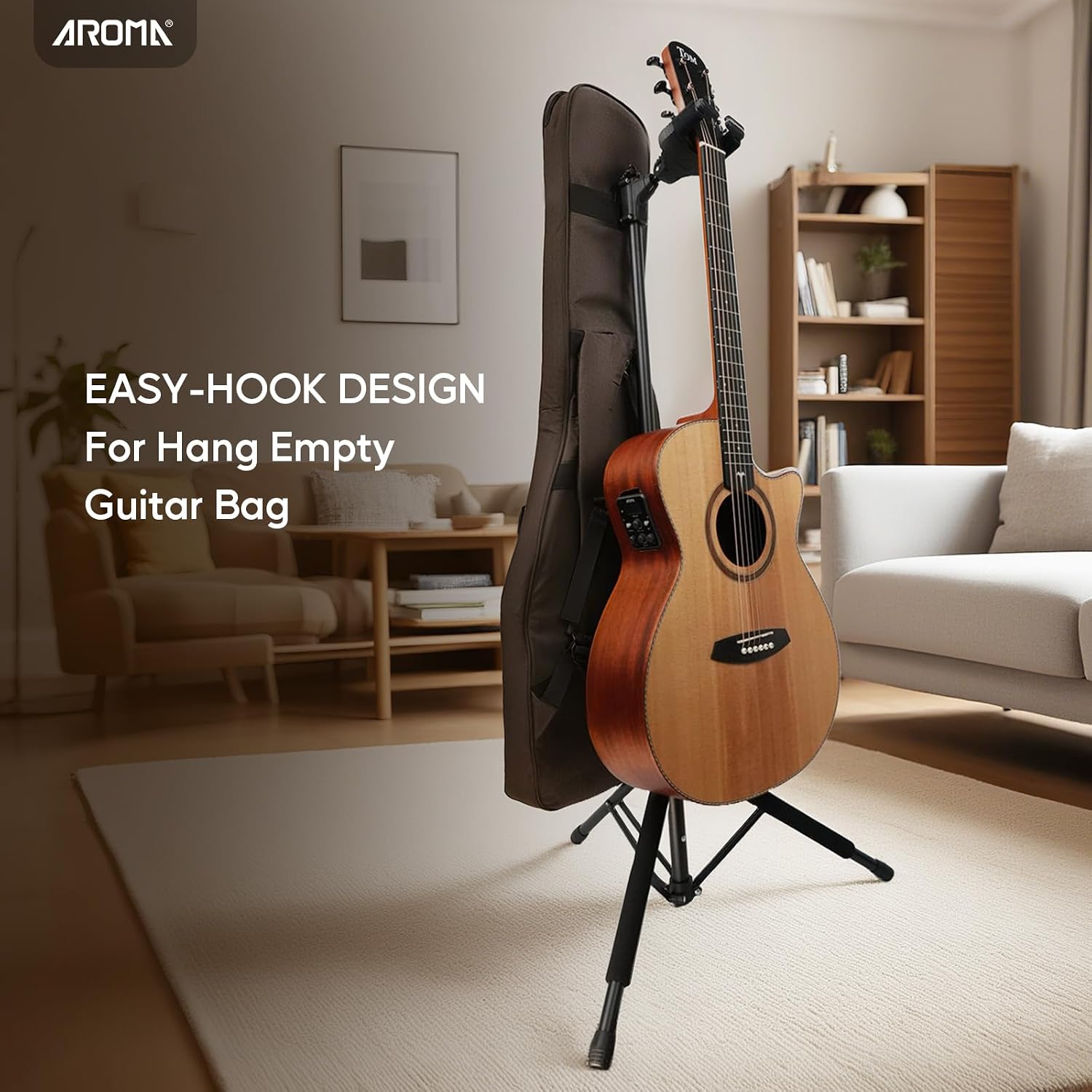 Detalle de AROMA Guitar Stand, Foldable
