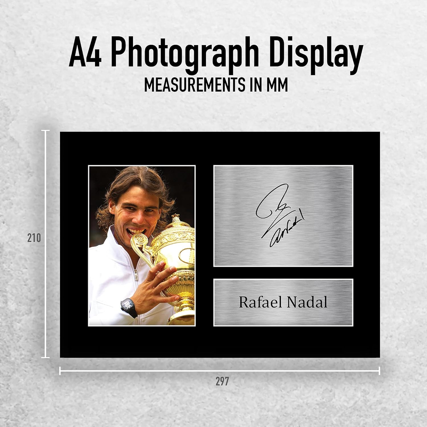 Thumbnail 1 de Rafael Nadal US Open gift A4 printed autograph picture from HWC Trading (unframed, mounted on matt board)