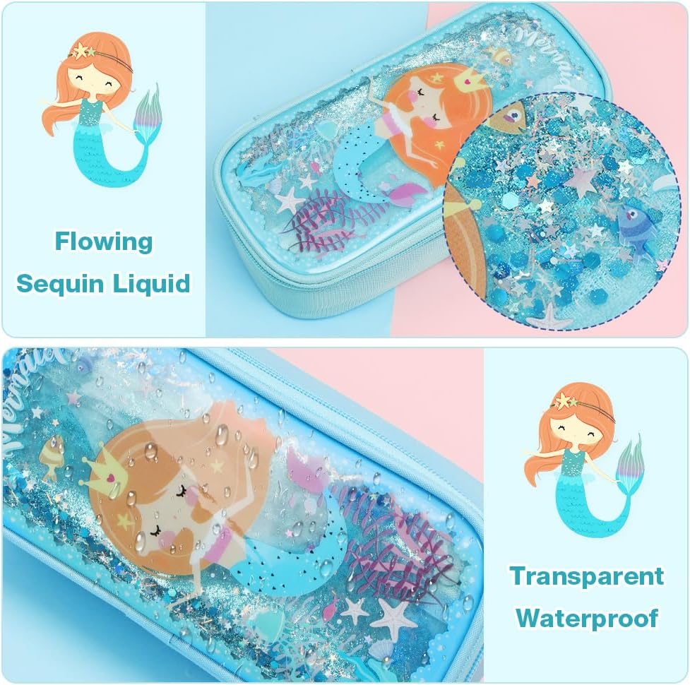 Thumbnail 5 de OFFCUP trousse à crayons pliable grande capacité à 2 compartiments Quicksand – design sirène