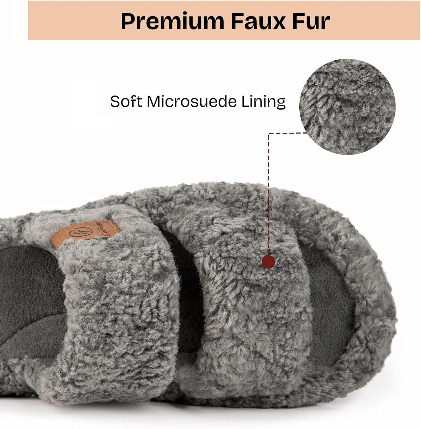Thumbnail 4 de EverFoams Womens Fuzzy Open-toe Slippers 5-12
