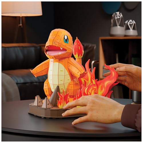 Detalle de 4D Build Puzzle 3D Charmander – Maqueta 241 piezas sin pegamento
