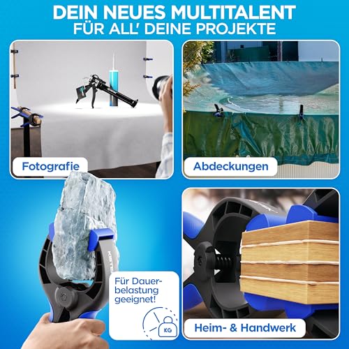 Thumbnail 2 de KISTEK Klemmzwingen Set [10 Stück] – Federklemmen mit 8 cm Spannweite, langlebig und vielseitig