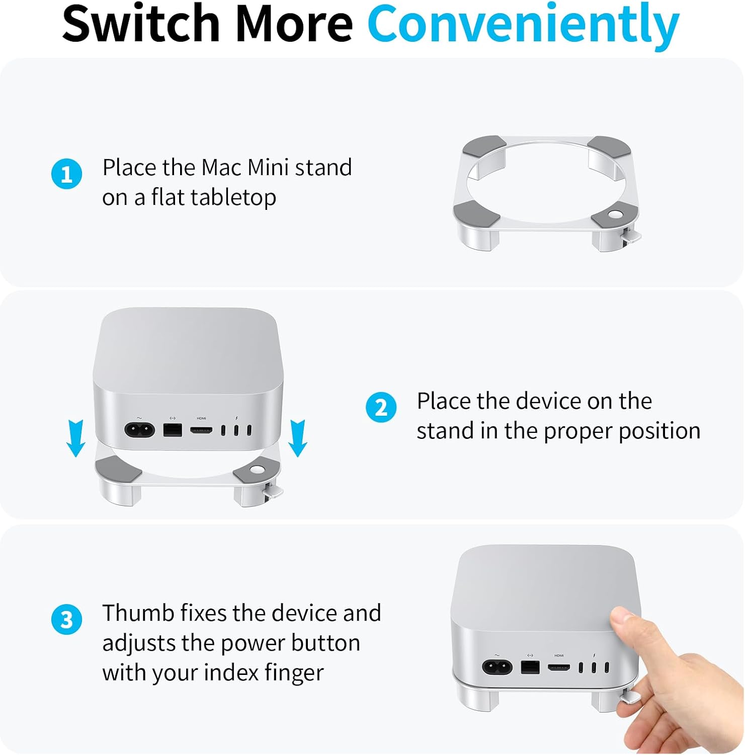 Thumbnail 6 de OMOTON Mac mini Ständer aus Aluminium