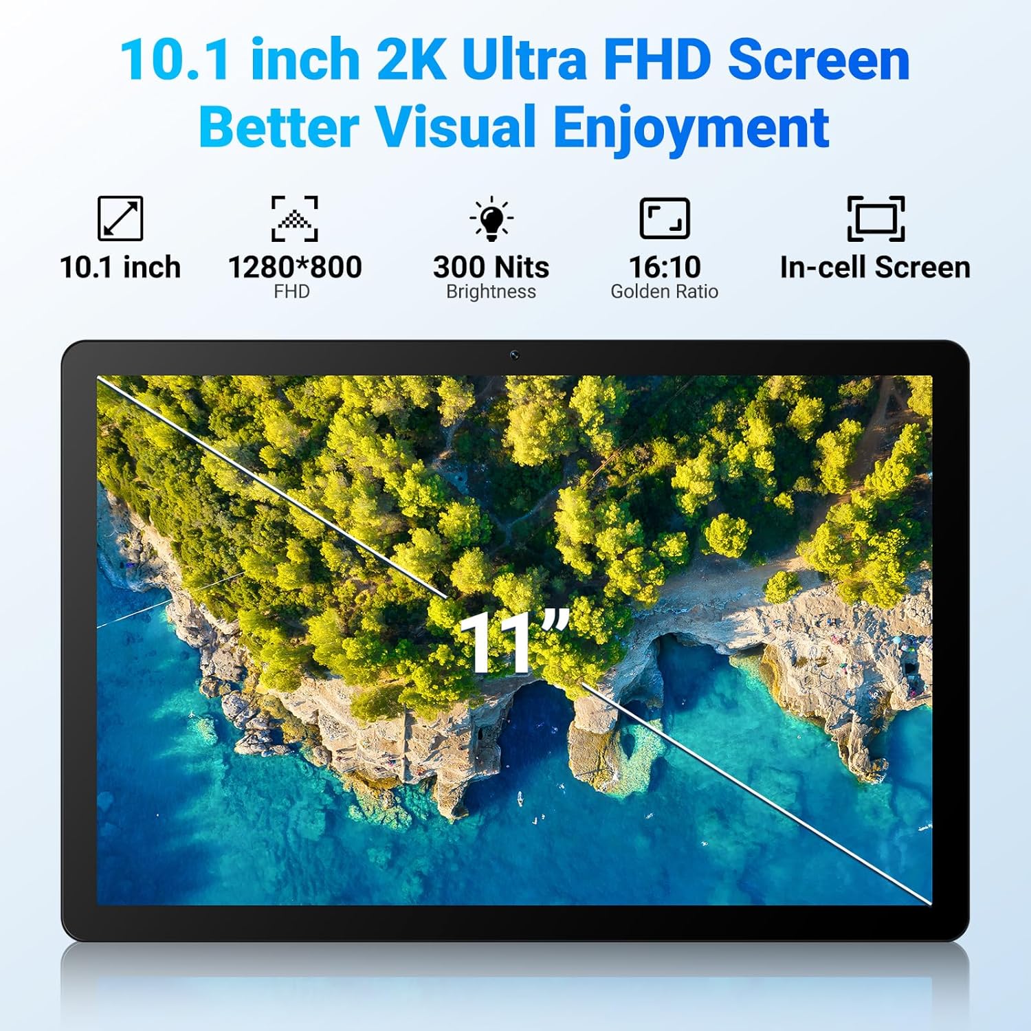 Thumbnail 4 de MUISOO Android 16 Tablet with Gemini AI, 10.1", 34GB RAM + 128GB ROM, expandable to 1TB