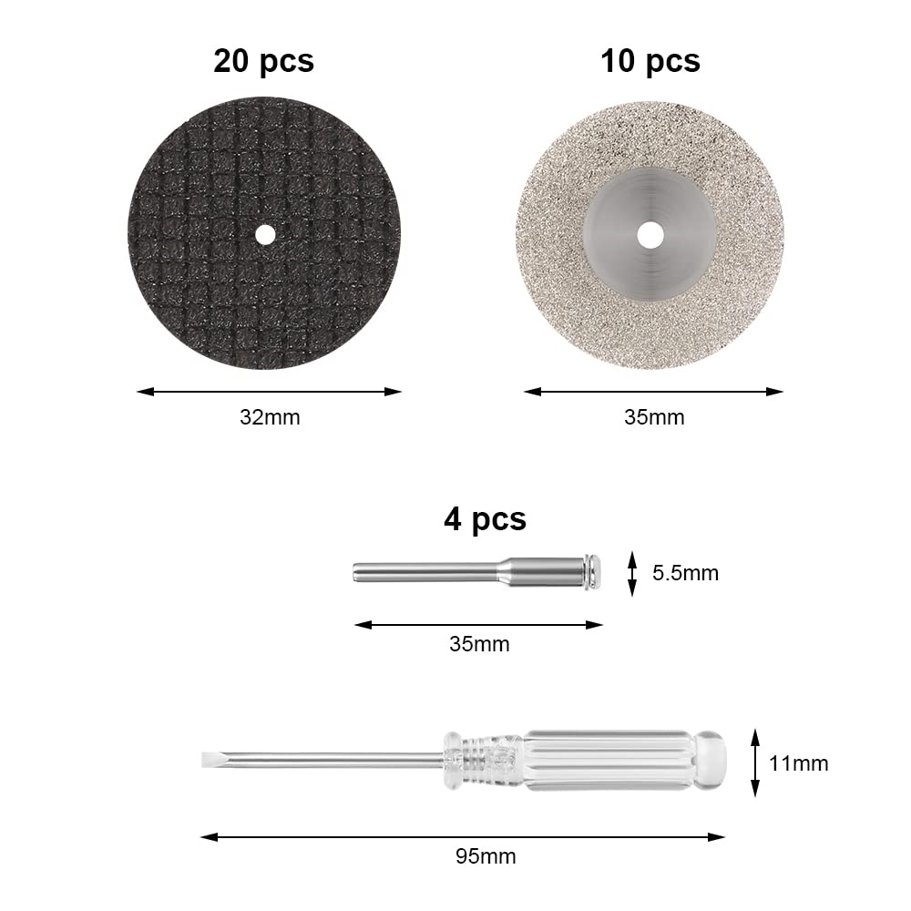Detalle 1 de Flintronic Hoja de Corte 36Pcs para Dremel
