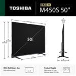 Detalle de TOSHIBA 50M450SU 50-Inch QLED 4K UHD Fire TV with Dolby Vision