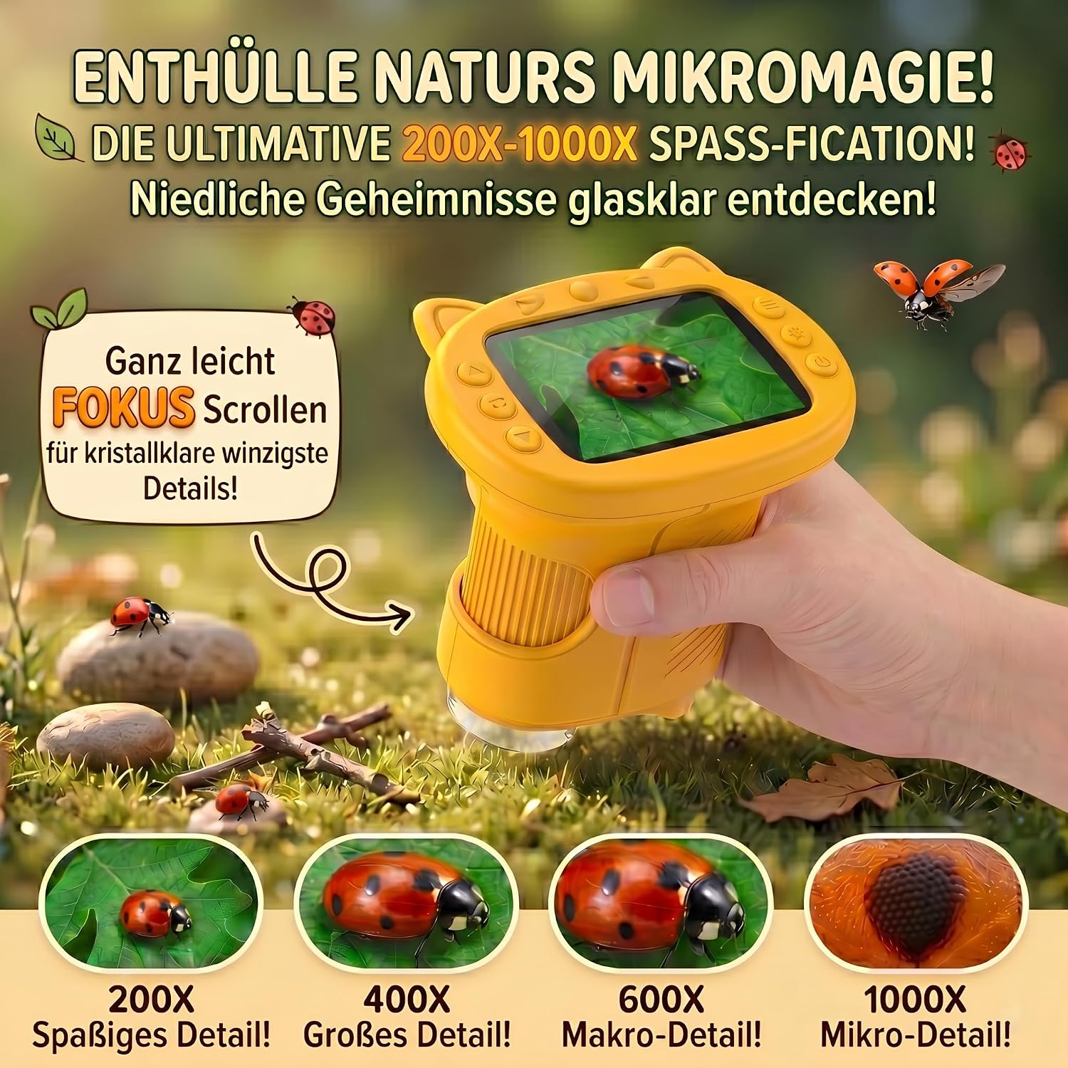 Thumbnail 5 de OAEBLLE Mikroskop 1000X 4K für Kinder