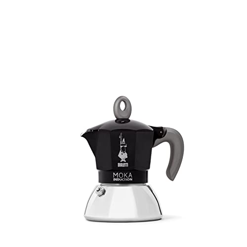 Detalle de Bialetti Moka Induction 2 Tazze (100 ml) – Caffettiera moka per induzione, design iconico e qualità italiana