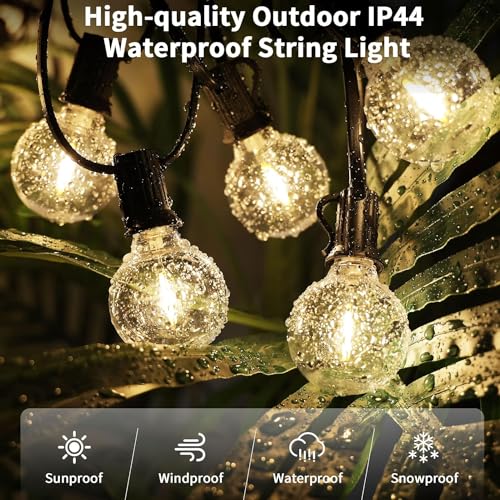 Detalle 2 de Yuucio Guirnalda Exterior 45 m con Luces G40 LED, Regulable y IP44