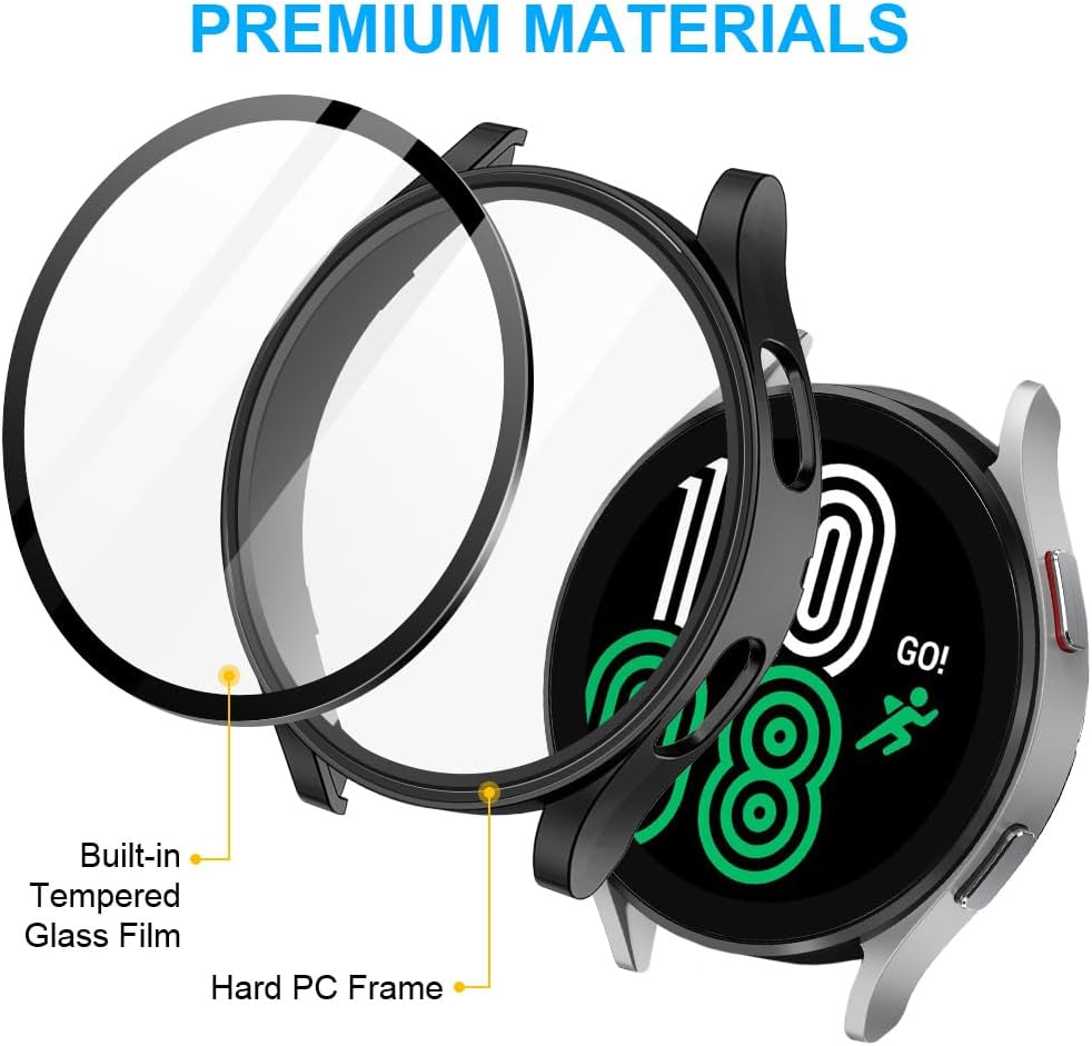 Detalle 2 de OFFCUP 40mm Screen Protector Case for Samsung Galaxy Watch 4 (2-Pack) – Black